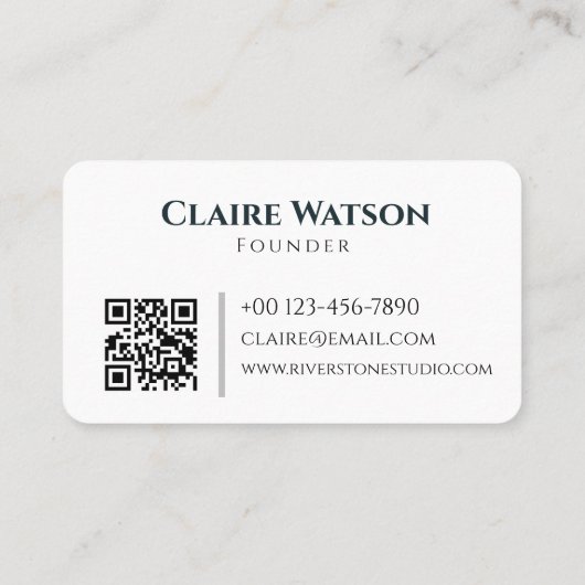 Einfaches Berufliches kreatives dunkles Grün Visitenkarte (Rückseite)