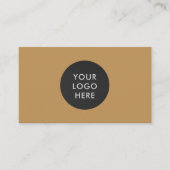 Einfaches Berufliches Logo QR Code Gold Company Visitenkarte (Vorderseite)