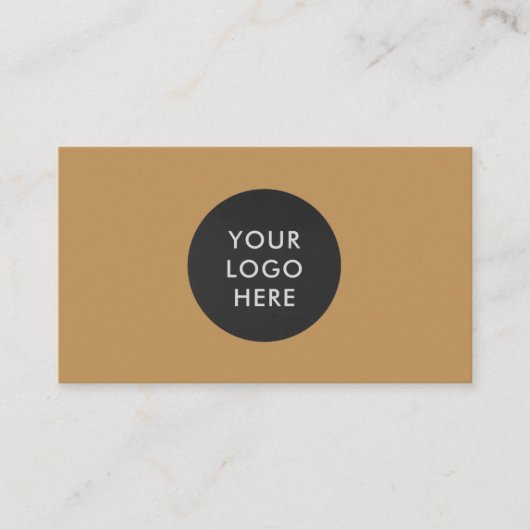 Einfaches Berufliches Logo QR Code Gold Company Visitenkarte (Vorderseite)