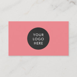 Einfaches Berufliches Logo QR Code Rosa Company Visitenkarte