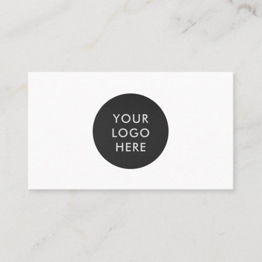 Einfaches Berufliches Logo QR Code White Company Visitenkarte (Vorderseite)