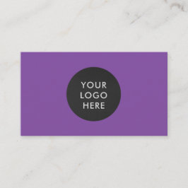 Einfaches Berufliches Logo QR Lila Company Visitenkarte