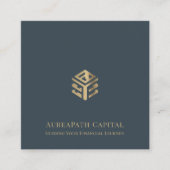 Einfaches Berufliches Logo Quadratische Visitenkarte (Vorderseite)