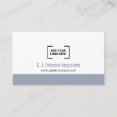 Einfaches berufliches Logo, silbergrauer QR-Code Visitenkarte (Vorderseite)