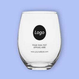 Einfaches Berufliches Logo Weinglas Ohne Stiel