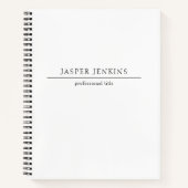 Einfaches Berufliches Minimal Modernes Business Notizblock (Vorderseite)