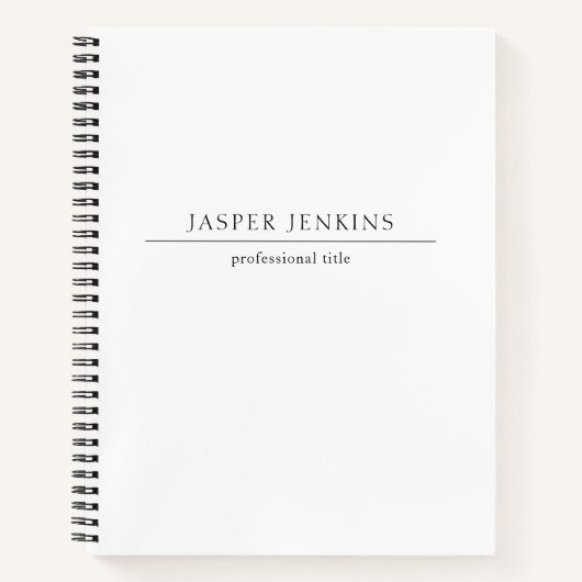 Einfaches Berufliches Minimal Modernes Business Notizblock (Vorderseite)