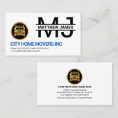 Einfaches Berufliches Monogramm-Gold Visitenkarte (Vorne/Hinten)