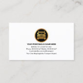 Einfaches Berufliches Monogramm-Gold Visitenkarte (Rückseite)