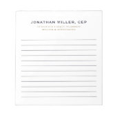 Einfaches Berufliches Notepad Notizblock (Vorderseite)