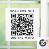 Einfaches Berufliches QR-Codemenü Fensteraufkleber (Zuhause)