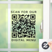 Einfaches Berufliches QR-Codemenü Fensteraufkleber (Zuhause)