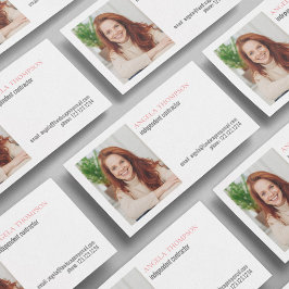 Einfaches Berufliches QR-Foto Visitenkarte