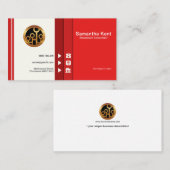 Einfaches berufliches Rot überlagert Visitenkarte (Vorne/Hinten)