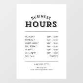 Einfaches Berufliches Schwarz in den weißen Geschä Fensteraufkleber (Blatt)