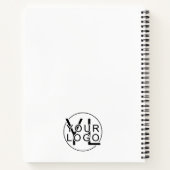 Einfaches Berufliches Schwarz-Weiß-Logo Notizblock (Rückseite)