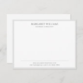 Einfaches Berufliches Unternehmen mit grauem Hinte Mitteilungskarte (Vorne/Hinten)