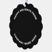 Einfaches Berufliches Weihnachtsbaum-Logo Ornament Karte (Links)