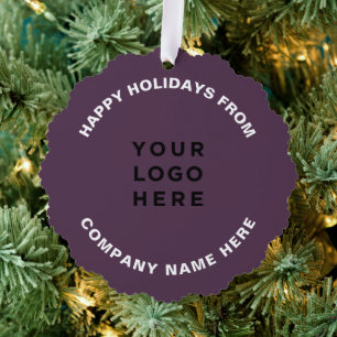 Einfaches Berufliches Weihnachtsbaum-Logo Ornament Karte