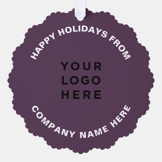 Einfaches Berufliches Weihnachtsbaum-Logo Ornament Karte (Vorderseite)