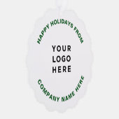 Einfaches Berufliches Weihnachtsbaum-Logo Ornament Karte (Rechts)