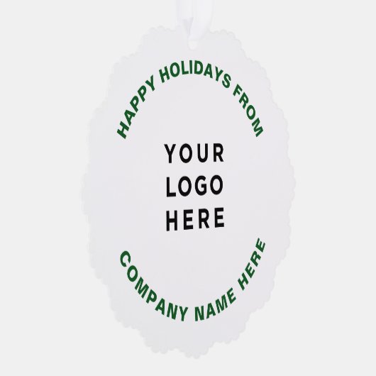 Einfaches Berufliches Weihnachtsbaum-Logo Ornament Karte (Rechts)