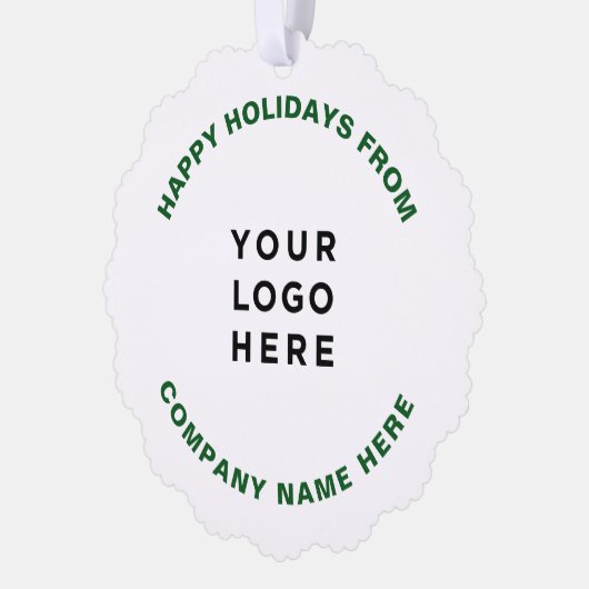 Einfaches Berufliches Weihnachtsbaum-Logo Ornament Karte (Links)