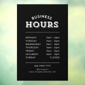 Einfaches Berufliches Weiß für Geschäftszeiten Fensteraufkleber (Blatt 3)