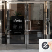 Einfaches Berufliches Weiß für Geschäftszeiten Fensteraufkleber (Büro Tür)
