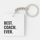 Einfaches Best Coach für alle Zeiten Schlüsselanhänger (Rückseite)