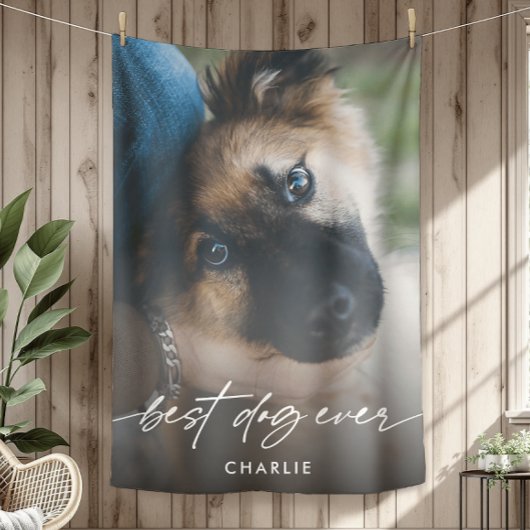 Einfaches Best Dog je Foto Modernes Skript Fleecedecke
