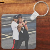 Einfaches Best Friend Besties Doppelseitiges Foto Schlüsselanhänger (Rückseite)