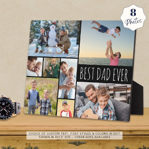 Einfaches BESTER VATER ALLEZEIT 8-Foto-Collage Fotoplatte