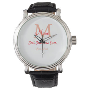 einfaches, bestes Oma-Monogramm Armbanduhr