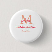 einfaches, bestes Oma-Monogramm Button (Vorderseite)