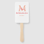 einfaches, bestes Oma-Monogramm Fächer (Rückseite)