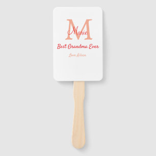 einfaches, bestes Oma-Monogramm Fächer