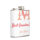 einfaches, bestes Oma-Monogramm Flachmann (Rechts)