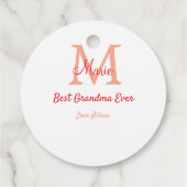 einfaches, bestes Oma-Monogramm Geschenkanhänger (Rückseite)