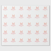 einfaches, bestes Oma-Monogramm Geschenkpapier (Flach)