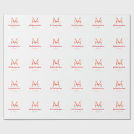 einfaches, bestes Oma-Monogramm Geschenkpapier