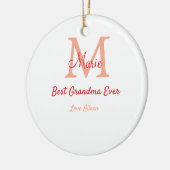 einfaches, bestes Oma-Monogramm Keramik Ornament (Links)