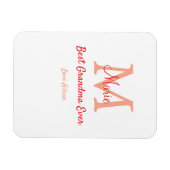einfaches, bestes Oma-Monogramm Magnet (Horizontal)