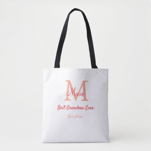 einfaches, bestes Oma-Monogramm Tasche (Vorderseite)