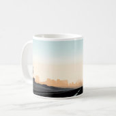 Einfaches Bild der Strompolen auf der Straße Kaffeetasse (Vorderseite Links)