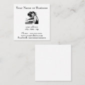 Einfaches Bild des Schweißers Quadratische Visitenkarte (Vorne/Hinten)