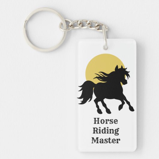 Einfaches Bild für den Reitpferd Schlüsselanhänger (Vorderseite)