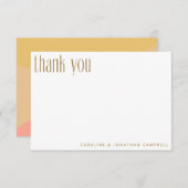 Einfaches Bio Sherbet Pastel Custom Brautparty Dankeskarte (Vorne/Hinten)