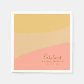 Einfaches Bio Sherbet Pastel Custom Brautparty Serviette (Vorderseite)