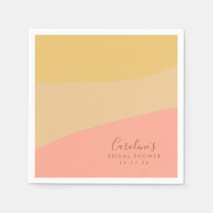 Einfaches Bio Sherbet Pastel Custom Brautparty Serviette